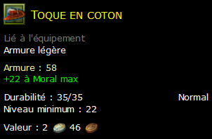 Toque en coton