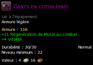 Gants en coton épais