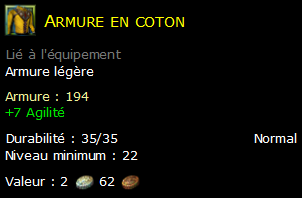 Armure en coton