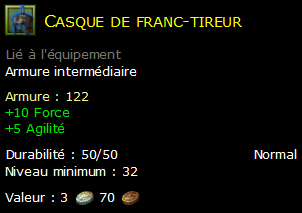 Casque de franc-tireur