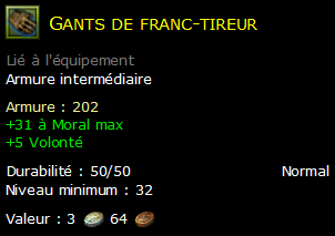 Gants de franc-tireur