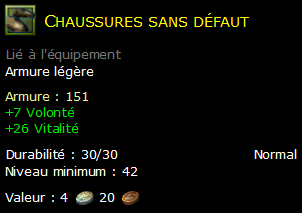 Chaussures sans défaut