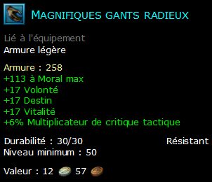 Magnifiques gants radieux