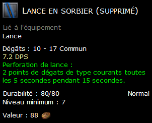 Lance en sorbier (supprimé)