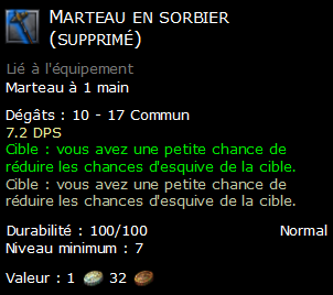 Marteau en sorbier (supprimé)