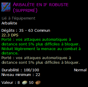 Arbalète en if robuste (supprimé)