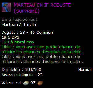 Marteau en if robuste (supprimé)