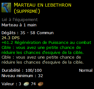 Marteau en lebethron (supprimé)