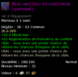 Beau marteau en lebethron (supprimé)