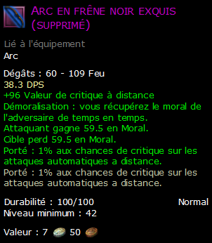 Arc en frêne noir exquis (supprimé)