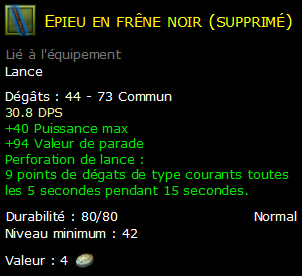 Epieu en frêne noir (supprimé)