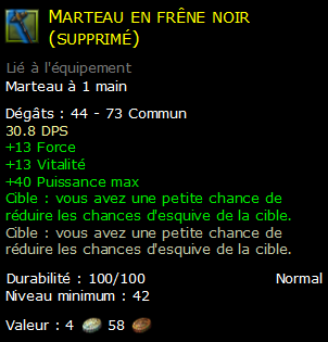 Marteau en frêne noir (supprimé)