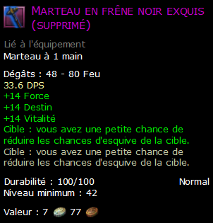 Marteau en frêne noir exquis (supprimé)