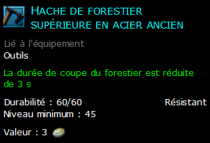 Hache de forestier supérieure en acier ancien