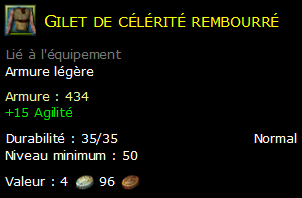 Gilet de célérité rembourré