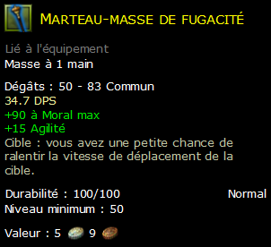 Marteau-masse de fugacité