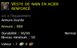 Veste de nain en acier renforcé