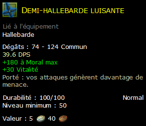 Demi-hallebarde luisante