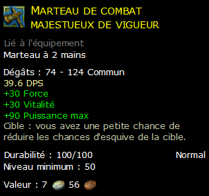 Marteau de combat majestueux de vigueur