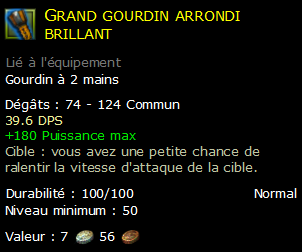 Grand gourdin arrondi brillant