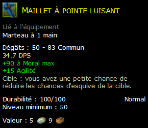 Maillet à pointe luisant