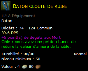 Bâton clouté de ruine