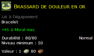 Brassard de douleur en or