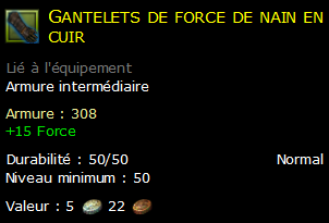 Gantelets de force de nain en cuir