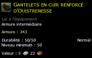 Gantelets en cuir renforcé d'Ouistrenesse