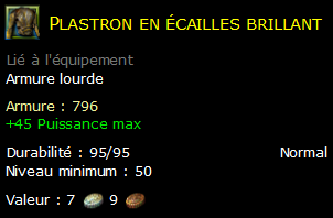 Plastron en écailles brillant