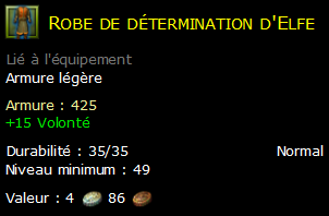 Robe de détermination d'Elfe