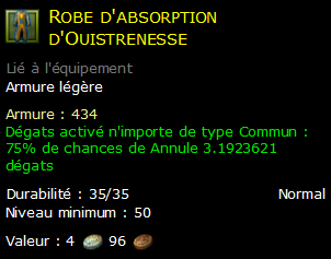 Robe d'absorption d'Ouistrenesse