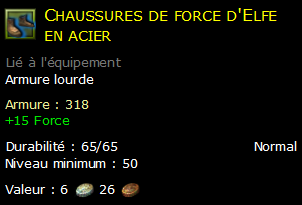 Chaussures de force d'Elfe en acier