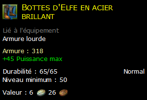 Bottes d'Elfe en acier brillant