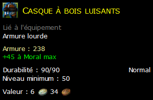 Casque à bois luisants