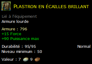 Plastron en écailles brillant