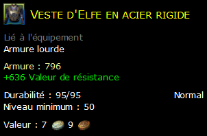 Veste d'Elfe en acier rigide