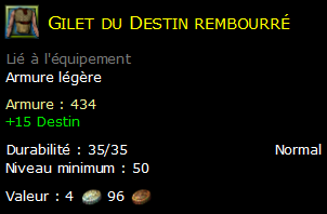 Gilet du Destin rembourré