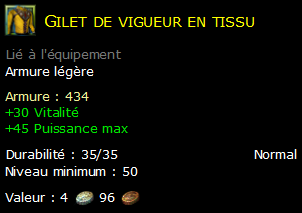 Gilet de vigueur en tissu