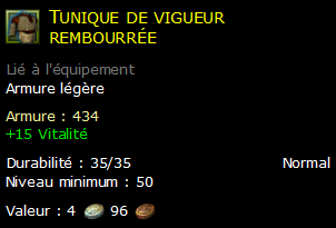 Tunique de vigueur rembourrée