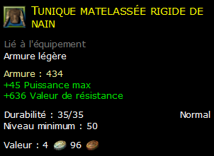 Tunique matelassée rigide de nain