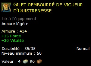 Gilet rembourré de vigueur d'Ouistrenesse