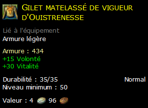 Gilet matelassé de vigueur d'Ouistrenesse