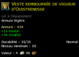 Veste rembourrée de vigueur d'Ouistrenesse