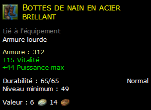 Bottes de nain en acier brillant