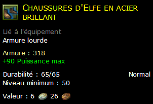 Chaussures d'Elfe en acier brillant