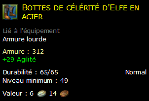 Bottes de célérité d'Elfe en acier