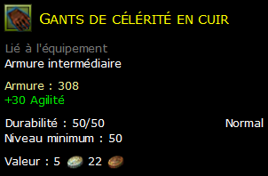 Gants de célérité en cuir