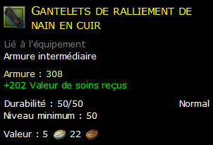 Gantelets de ralliement de nain en cuir