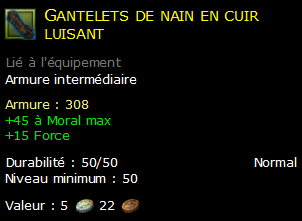 Gantelets de nain en cuir luisant